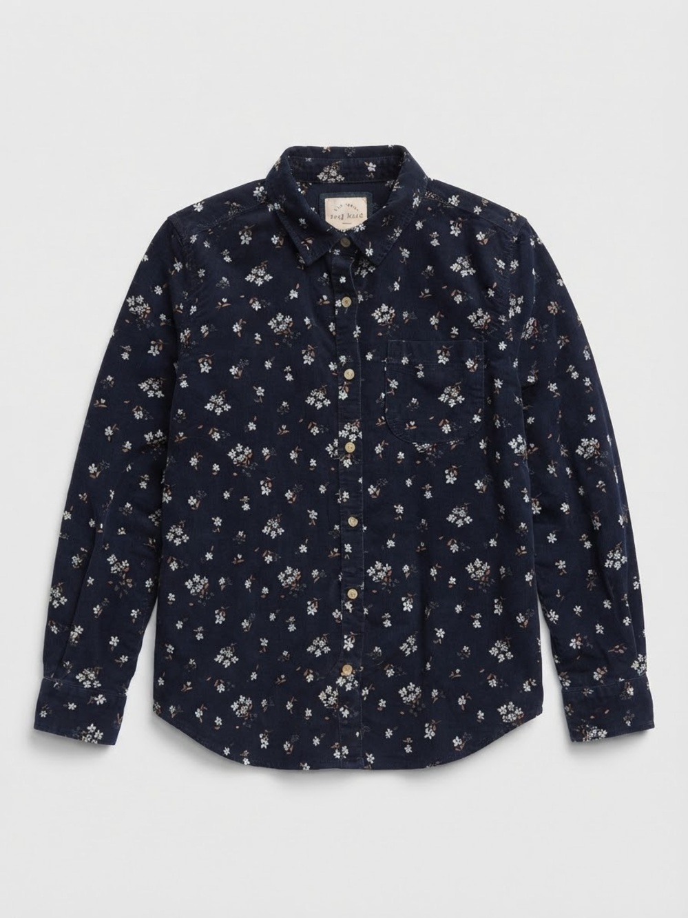 Jachs Navy Blue Floral Button-Down Shirt